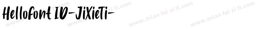 HelloFont ID-JiXieTi字体转换